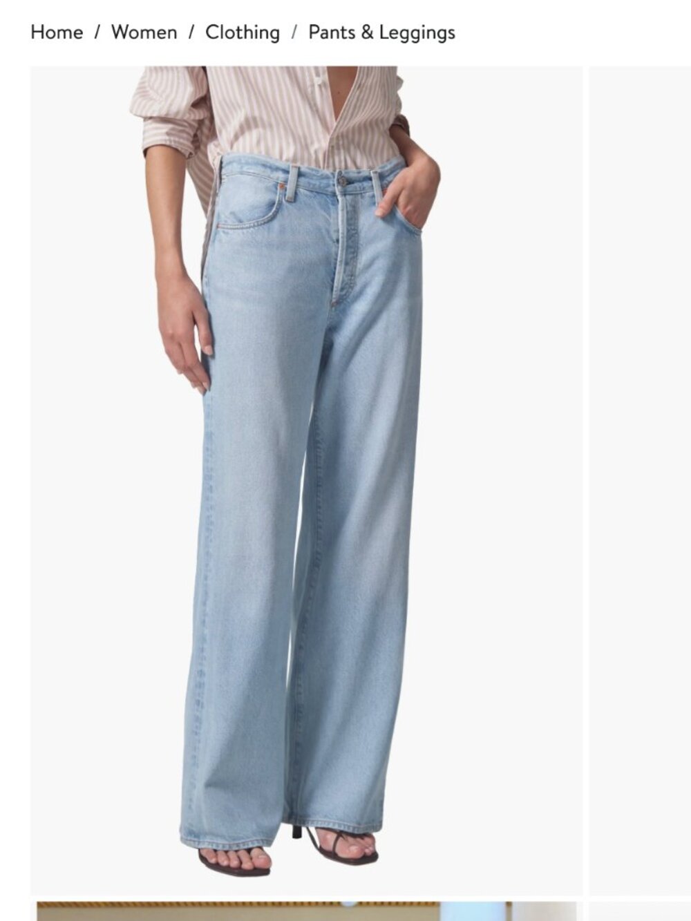 Citizens of Humanity Annina High Waist Wide Leg Jeans | Size 28 | Color ALEMAYDE